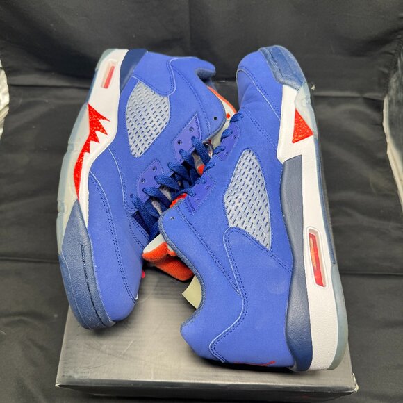 Vintage NIKE AIR JORDAN 5 RETRO LOW KNICKS 819171-417 Men\'s Size 10 with Box